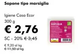 NaturaSì Sapone tipo marsiglia Igiene Casa Ecor offerta