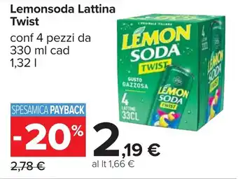 Carrefour Lemonsoda Lattina Twist offerta