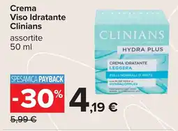 Carrefour Crema Viso Idratante Clinians offerta