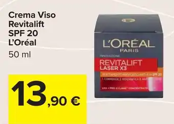 Carrefour Crema Viso Revitalift SPF 20 L'Oréal offerta