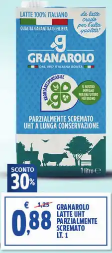 Sigma Granarolo latte uht parzialmente scremato offerta