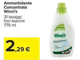 Carrefour Ammorbidente Concentrato Winni's offerta