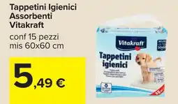 Carrefour Tappetini Igienici Assorbenti Vitakraft offerta