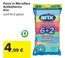 Carrefour Panni in Microfibra Antibatterico Arix offerta