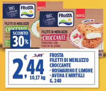 Sigma Frosta filetti di merluzzo croccante offerta