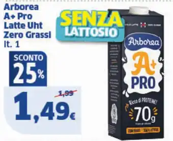 Sigma Arborea A+ Pro Latte Uht Zero Grassi offerta