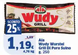 Sigma Ala Wudy Wurstel Grill DI Puro Suino offerta