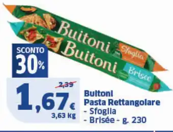 Sigma Buitoni Pasta Rettangolare offerta