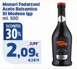 Sigma Monarl Federzonl Aceto Balsamico DI Modena Igp offerta