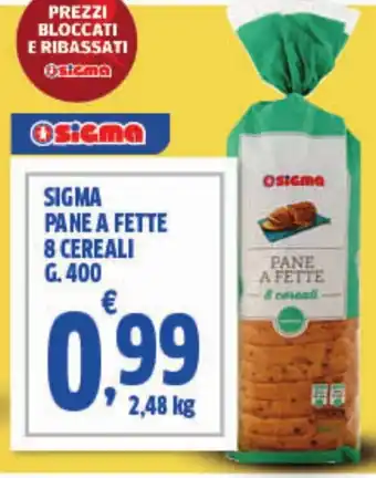 Sigma Sigma pane a fette 8 cereali offerta