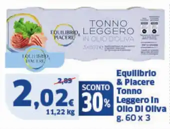 Sigma Equilibrio & Placere Tonno Leggero In Ollo DI Oliva offerta