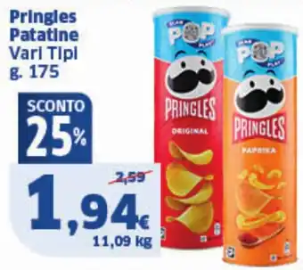 Sigma Pringles Patatine Vari Tipi offerta