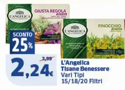 Sigma L'Angelica Tisane Benessere Vari Tipi 15/18/20 Filtrl offerta