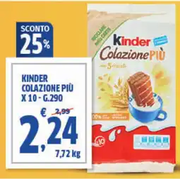 Sigma Kinder colazione più x10 offerta