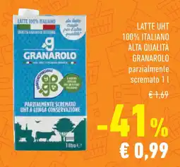 Conad Latte uht 100% italiano alta qualita GRANAROLO offerta