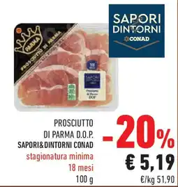 Conad Prosciutto di parma d.o.p. SAPORI&DINTORNI CONAD offerta