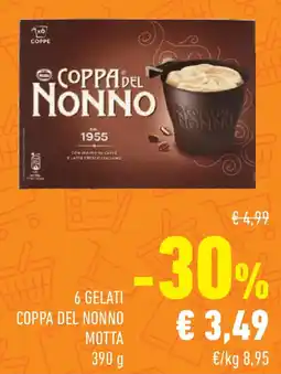 Conad 6 gelati coppa del nonno MOTTA offerta