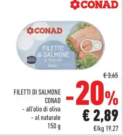 Conad Filetti di salmone CONAD offerta