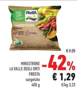 Conad Iminestroni classico minestrone LA VALLE DEGLI ORTI FROSTA offerta