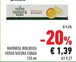 Conad Maionese biologica verso natura CONAD offerta