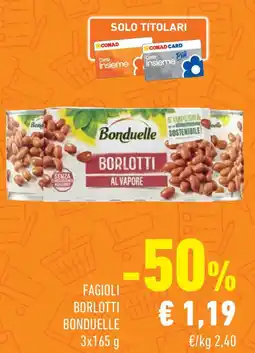 Conad Fagioli borlotti BONDUELLE offerta