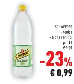 Conad SCHWEPPES - tonica - bibite vari tipi pet offerta