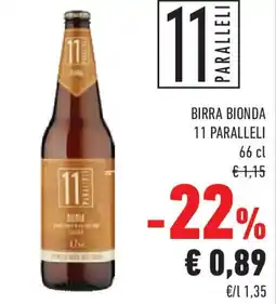 Conad Birra bionda 11 PARALLELI offerta