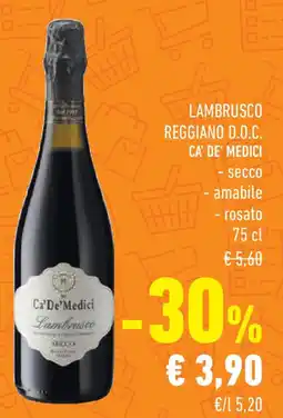 Conad Lambrusco reggiano d.o.c. CA' DE' MEDICI offerta