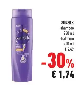 Conad SUNSILK -shampoo -balsamo offerta