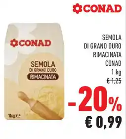 Conad Semola di grano duro rimacinata CONAD offerta