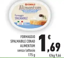 Conad Formaggio spalmabile conad ALIMENTUM senza lattosio offerta