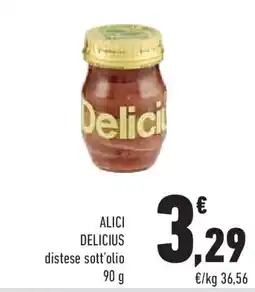 Conad Alici DELICIUS distese sott'olio offerta