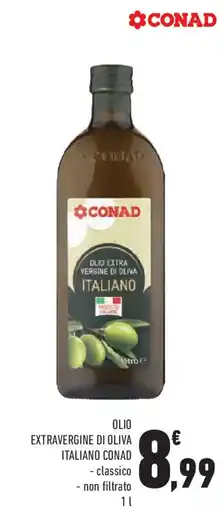 Conad Olio extravergine di oliva italiano CONAD offerta