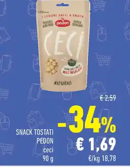 Conad Snack tostati PEDON offerta