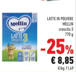 Conad Latte in polvere MELLIN crescita 3 offerta