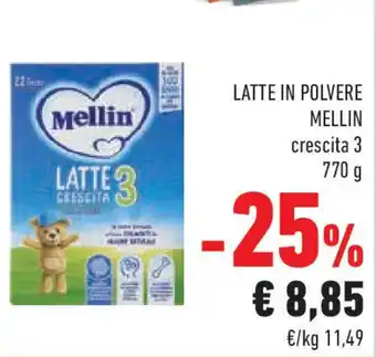 Conad Latte in polvere MELLIN crescita 3 offerta