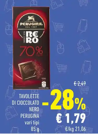 Conad Tavolette di cioccolato nero PERUGINA vari tipi offerta