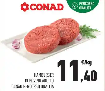 Conad Hamburger di bovino adulto CONAD PERCORSO QUALITÀ offerta