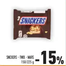 Conad Snickers - twix - mars offerta