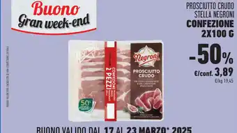 Conad Prosciutto crudo stella NEGRONI offerta