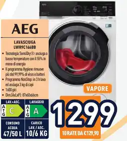 Unieuro AEG LAVASCIUGA LWR9C166BB offerta