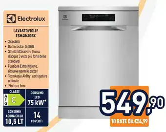 Unieuro Electrolux LAVASTOVIGLIE ESM48400SX offerta