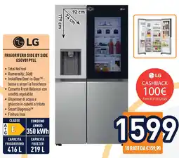 Unieuro LG Frigorifero side by side GSGV81PYLL offerta