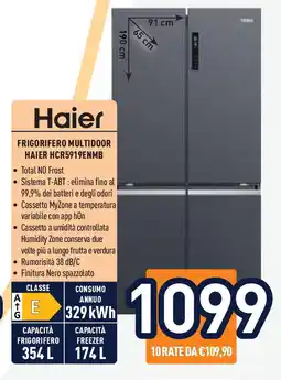 Unieuro Haier FRIGORIFERO MULTIDOOR HAIER HCR5919ENMB offerta