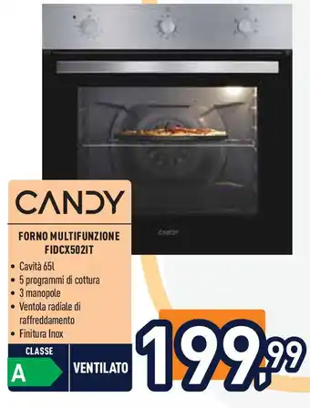 Unieuro CANDY Forno multifunzione FIDCX502IT offerta