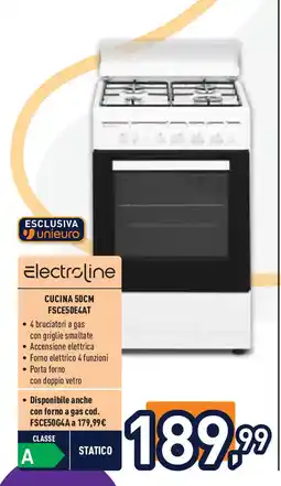 Unieuro Electroline CUCINA 50CM FSCE50E4AT offerta