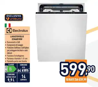 Unieuro Electrolux LAVASTOVIGLIE EEM68510W offerta