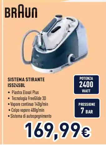 Unieuro BRAUN Sistema stirante IS5245BL offerta