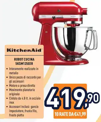 Unieuro KitchenAid ROBOT CUCINA 5KSM125EER offerta