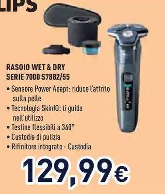 Unieuro PHILIPS Rasoio wet & dry offerta